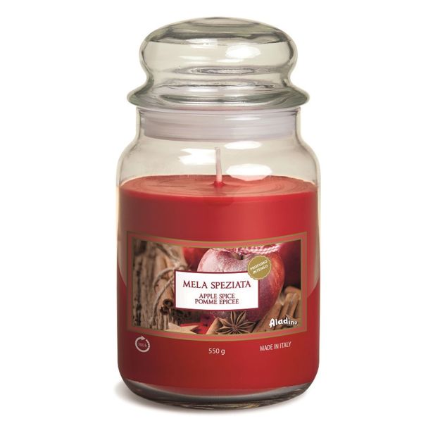 SVEČA V KOZARCU ALADINO LARGE JAR APPLE SPICE