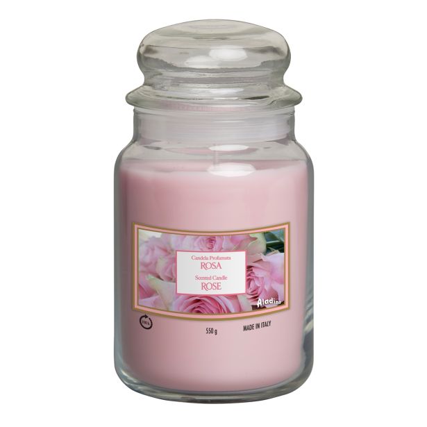 SVEČA V KOZARCU ALADINO LARGE JAR ROSE