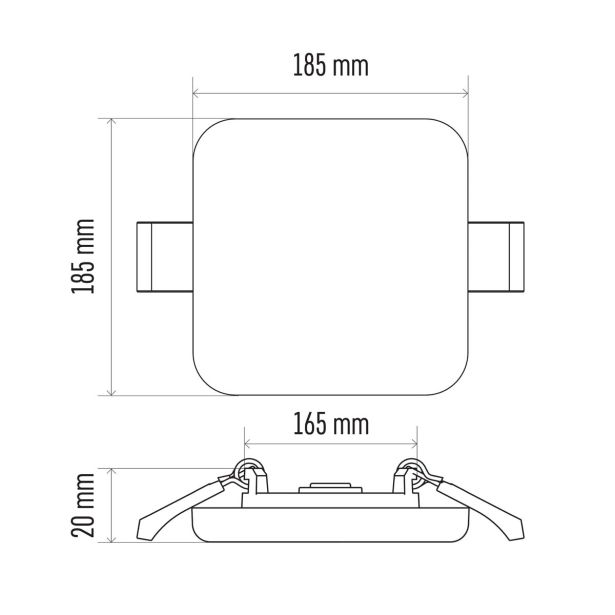 LED PANEL VIXXO KVADRATNI 19 W NW, BELI
