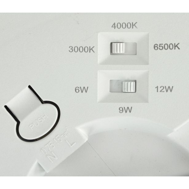 LED PANEL E2 12W CCT MULTIWATT OKROGLI ČRN NADG./VGRAD.