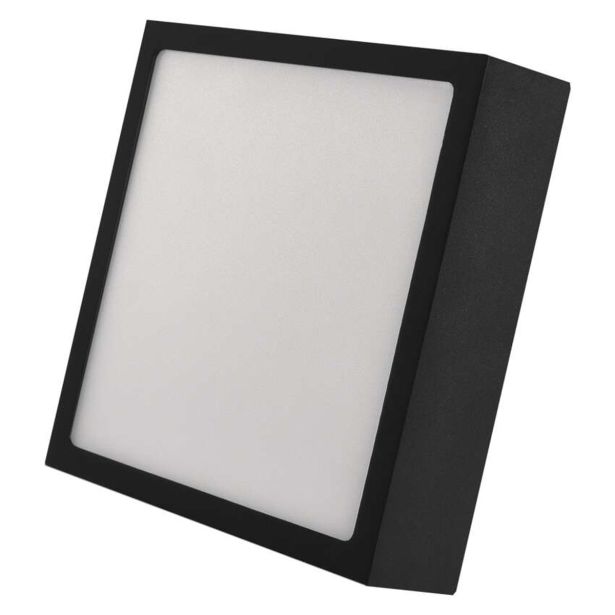 LED PANEL EMOS NEXXO 12.5W CCT, ČRNI KVADRATNI , NADGRADNI