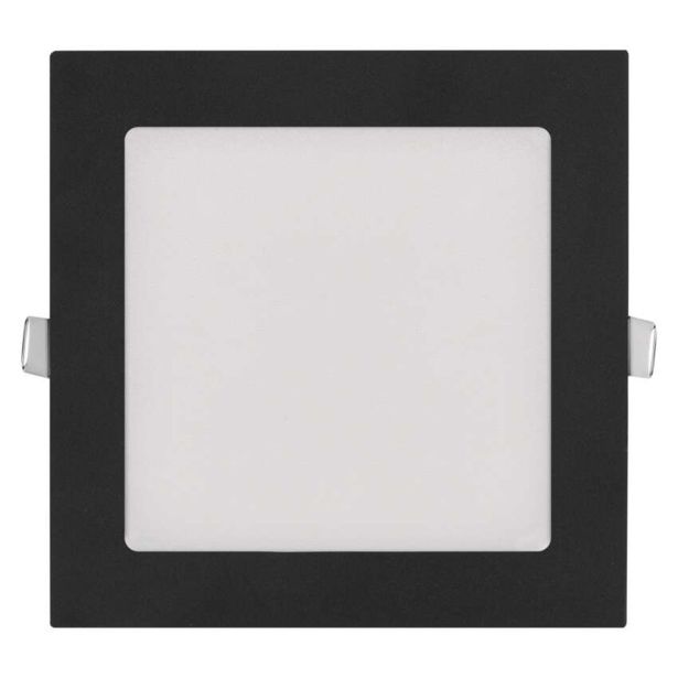 LED PANEL EMOS NEXXO 12.5W CCT, ČRNI KVADRATNI VGRADNI