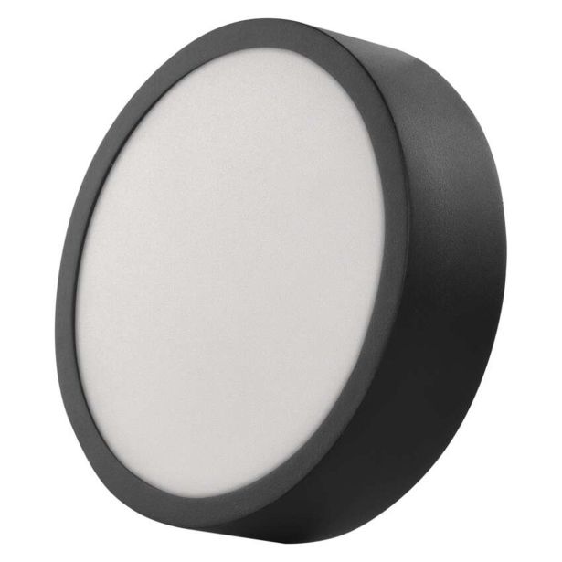 LED PANEL EMOS NEXXO 12.5W CCT, ČRNI OKROGLI, NADGRADNI