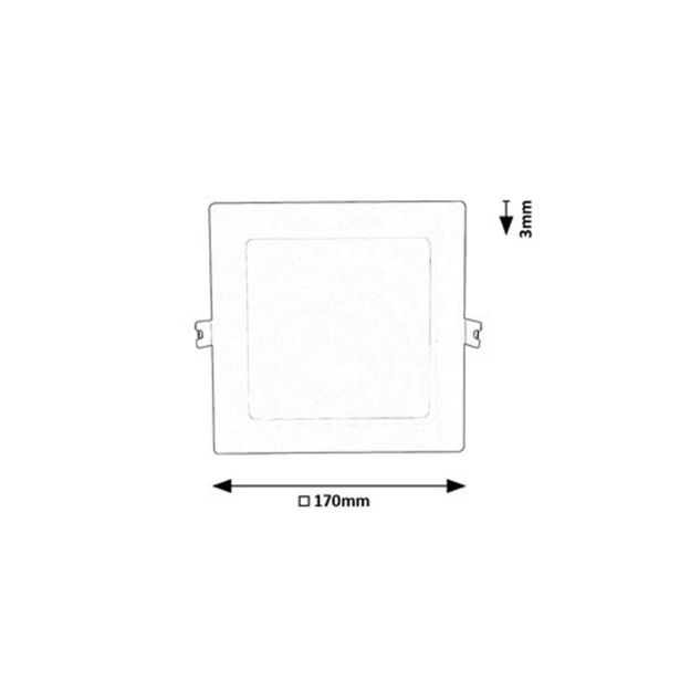 LED PANEL RABALUX SHAUN2 12W 3000K BELA KVADRATNA