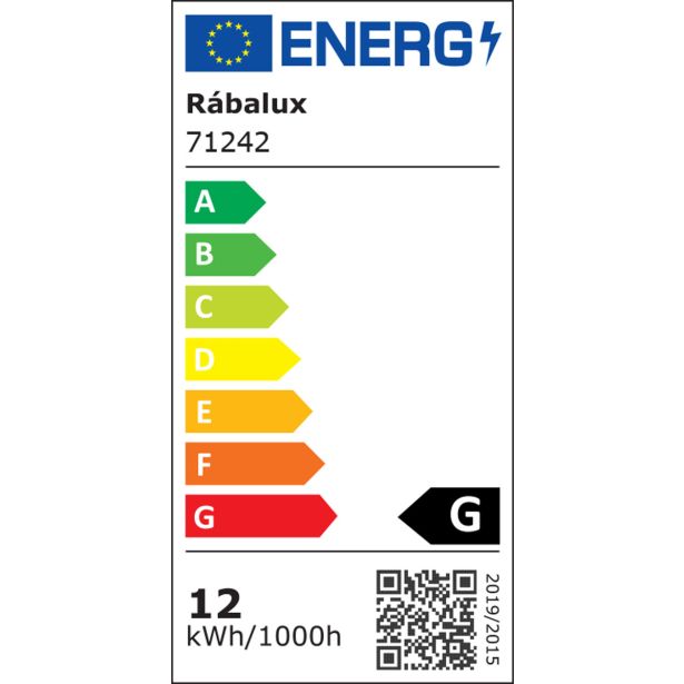 LED PANEL RABALUX SHAUN2 12W 4000K ČRNA OKROGLA