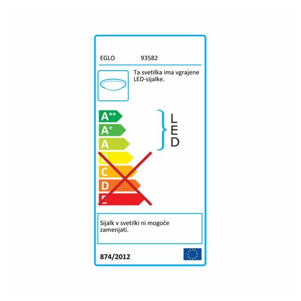 LED PLAFONJERA EGLO 93582 BERAMO '480 BELA 24W LED