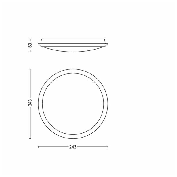 LED PLAFONJERA PHILIPS DENIM 1X3W LED 30940/11/16 KROM