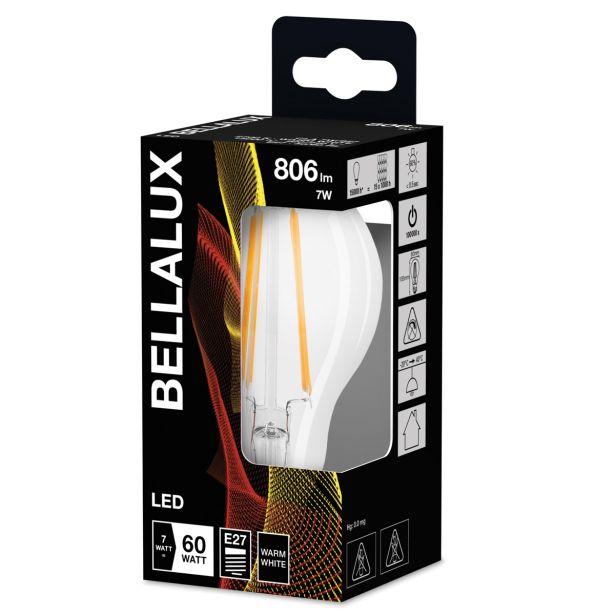 LED ŽARNICA E27 BELLALUX CLA60 7W/827 230V FILAMENT