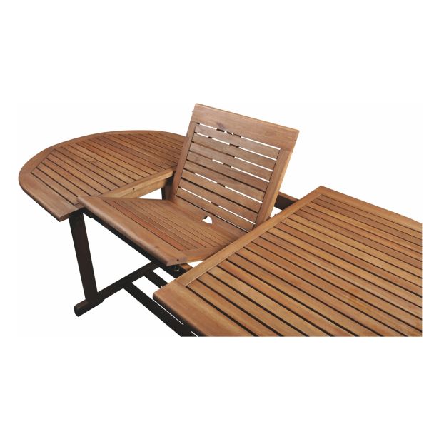 LESENA MIZA FIELDMANN FDZN-4004-T 150/200X90X75 CM ZLOŽLJIVA, AKACIJA