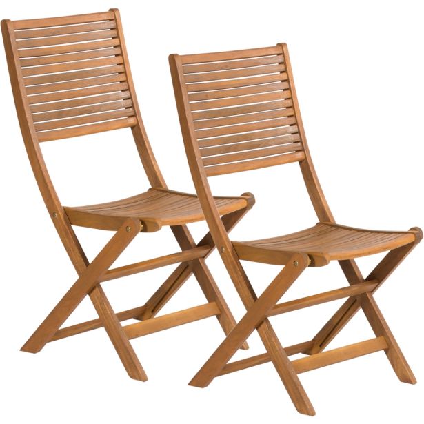 LESENI STOL FIELDMANN FDZN 4012-T, 49X59X94 CM ZLOŽLJIV, AKACIJA 2 STOLA