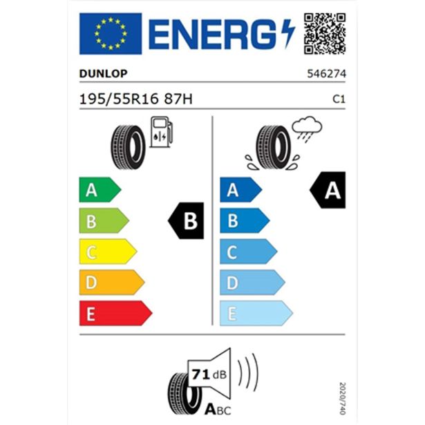 LETNA GUMA DUNLOP 195/55R16 87H BLURESPONSE