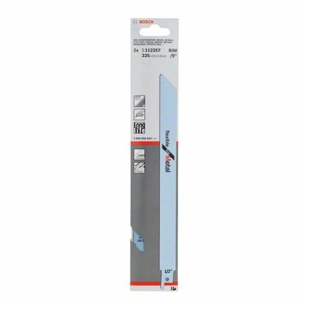 LIST SABLJASTE ŽAGE BOSCH S 1122 EF BIM ZA KOVINO 225X19X0.8 MM 18 ZPZ