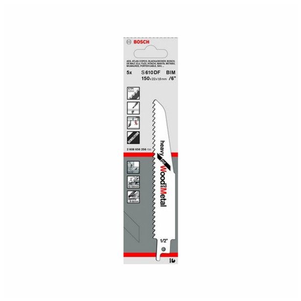 LIST SABLJASTE ŽAGE BOSCH S 610 DF BIM UNI 150X22X0.8 MM 6 ZPZ