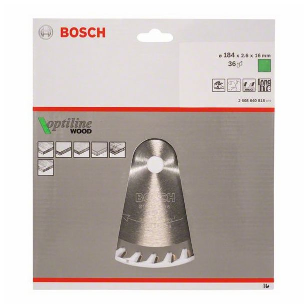 LIST ŽAGE ZA LES WIDIA BOSCH 184X2.6/1.6X16 ZOB 36