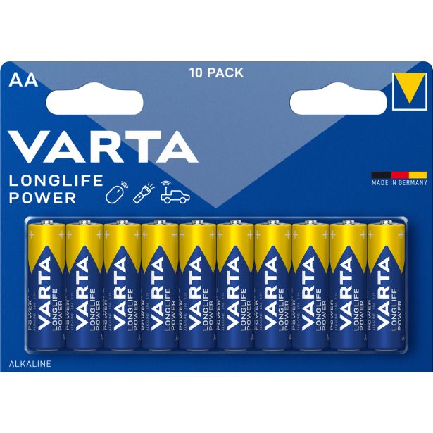 ALKALNI BATERIJSKI VLOŽEK VARTA LR06 AA 10/1 LONGLIFE POWER