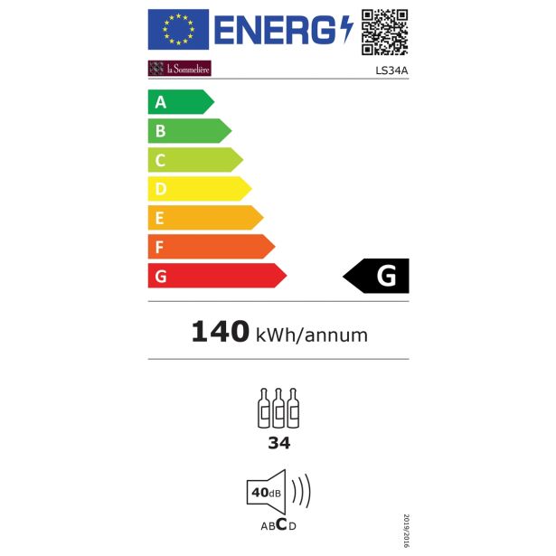 HLADILNA VINSKA VITRINA LA SOMMELIERE LS34A