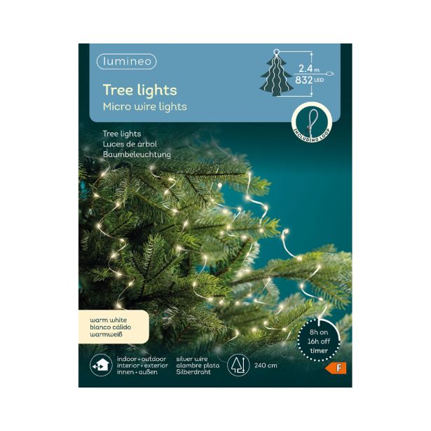 LUČKE LUMINEO MICRO 832 LED LUČK TOPLO BELE 240 CM
