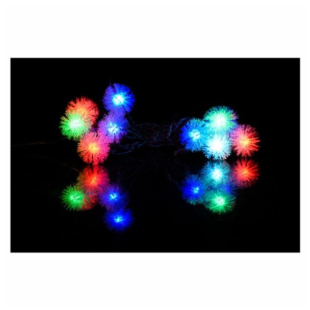 LUČKE MQ 10 LED RGB KROGLICE JEŽKI NA BATERIJE (3XAAA)
