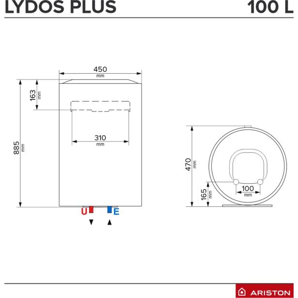 GRELNIK VODE, BOJLER, ELEKTRIČNI  ARISTON LYDOS PLUS 100V 1.8K EN EU