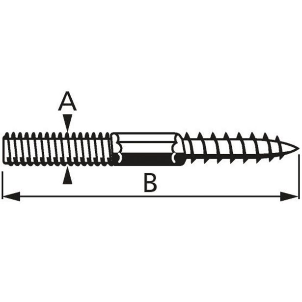 LESNI HANGER VIJAK 6X60 A2F T15 V ZAVITKU JE 4 KOS