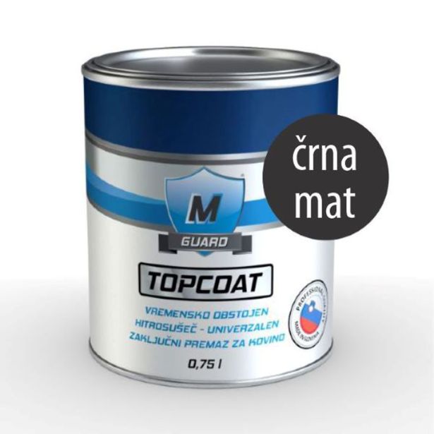 M-GUARD TOPCOAT RAL 9005 ČRNI MAT 0,75L