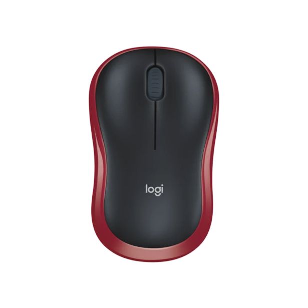 MIŠKA/KAZALNIK LOGITECH M185 BREZŽIČNA,RDEČA