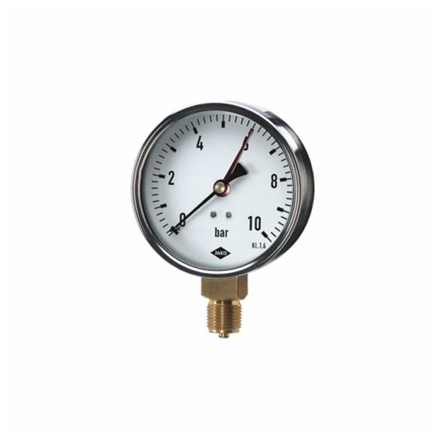 MANOMETER JAKO 100 0-10 BAR 12.7 MM (1/2 -)