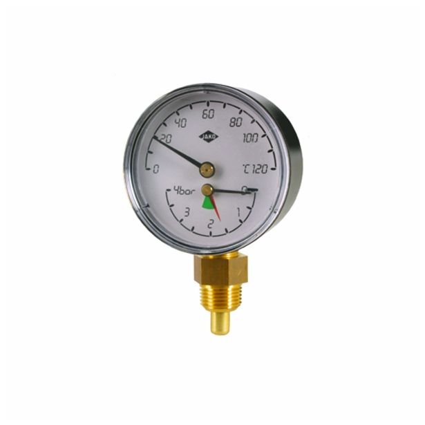 MANOMETER JAKO TERMOMANOMETER 80 0-4 BAR