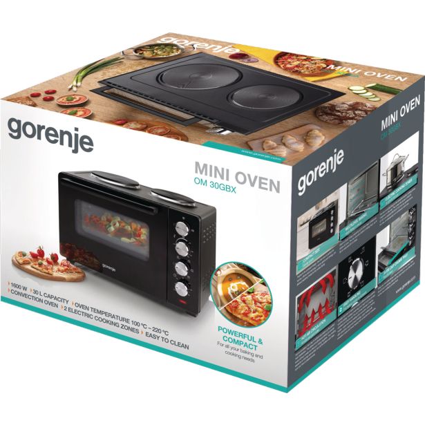 MINI PEČICA GORENJE OM30GBX 2 KUHALNI PLOŠČI