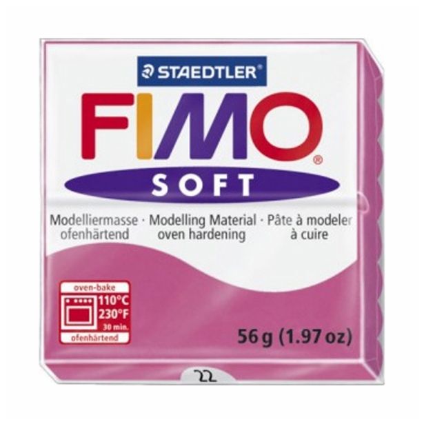 MODELIRNA MASA, PLASTELIN FIMO SOFT 22, ROZA 56 G