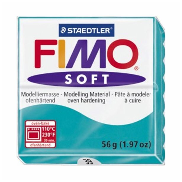 MODELIRNA MASA, PLASTELIN FIMO SOFT 39, TURKIZNA 56 G