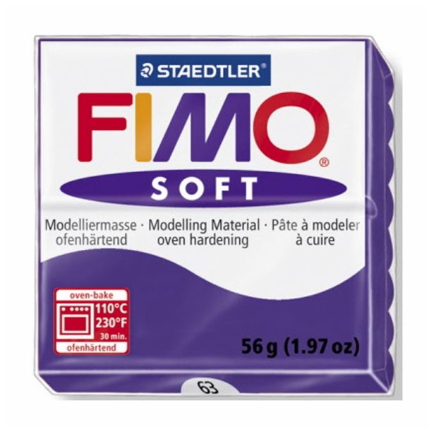 MODELIRNA MASA, PLASTELIN FIMO SOFT 63, SLIVA 56 G