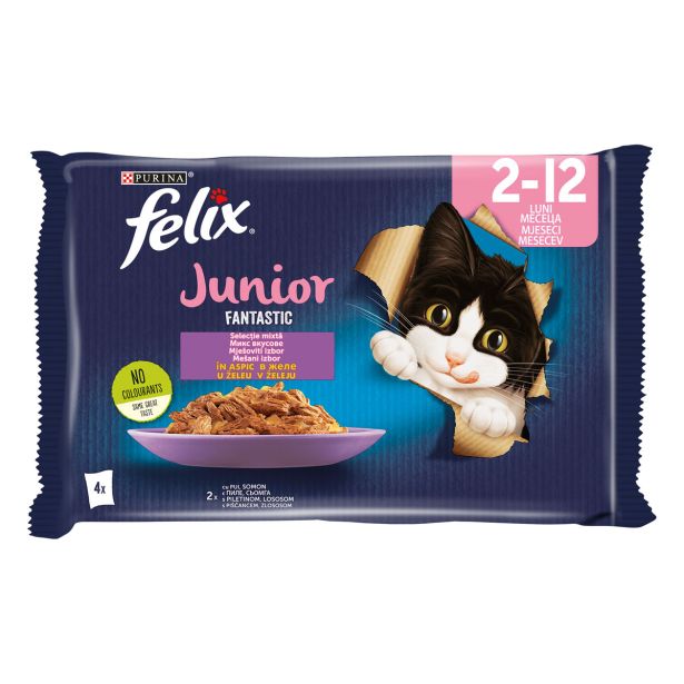 MOKRA HRANA ZA MAČKA FELIX JUNIOR 4X85G