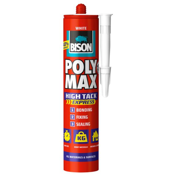 MONTAŽNO LEPILO BISON POLY MAX HIGH TACK EXPRESS BEL 425G