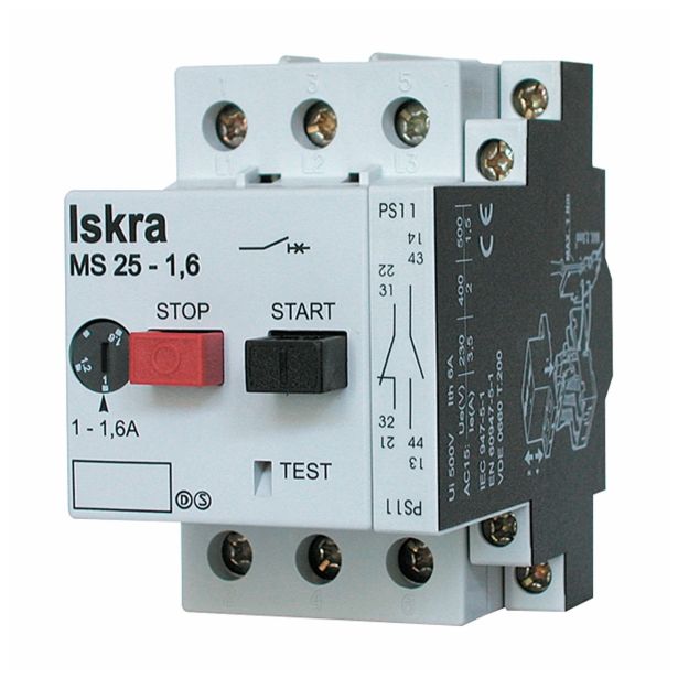 MOTORSKO STIKALO ISKRA-MIS MS25 2.5-4A BREZ OHIŠJA TER.+KRATKOST.SPR.( DME )