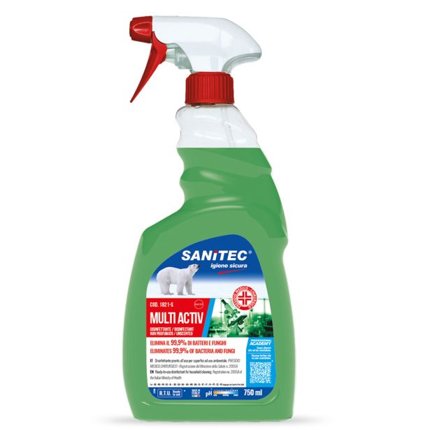 ČISTILO ZA DEZINFEKCIJO SANITEC MULTI ACTIV Z RAZPRŠILKO SANITEC 750 ML