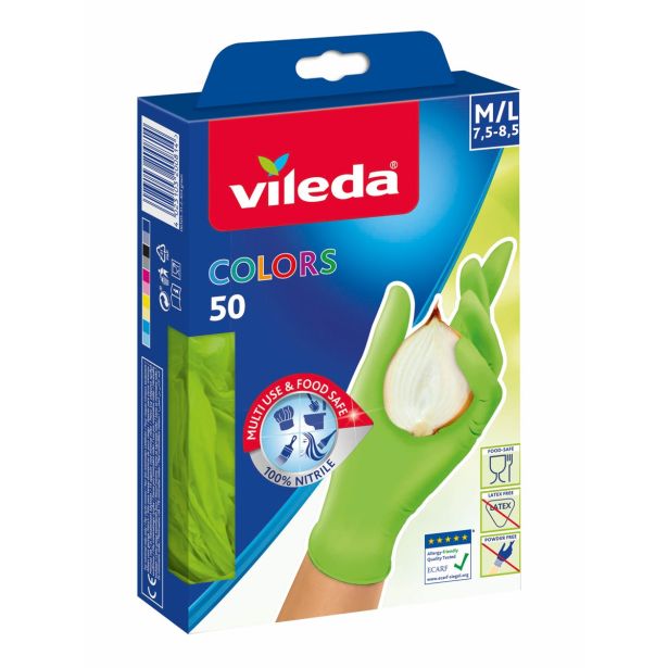 ROKAVICE VILEDA MULTI SENSITIVE COLORS 50/1 M/L 1X UPORABO