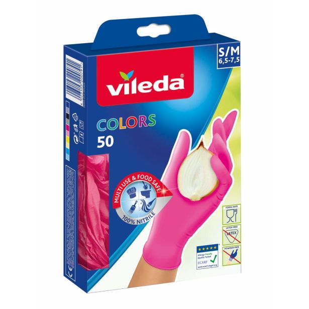 ROKAVICE VILEDA MULTI SENSITIVE COLORS 50/1 S/M 1X UPORABO