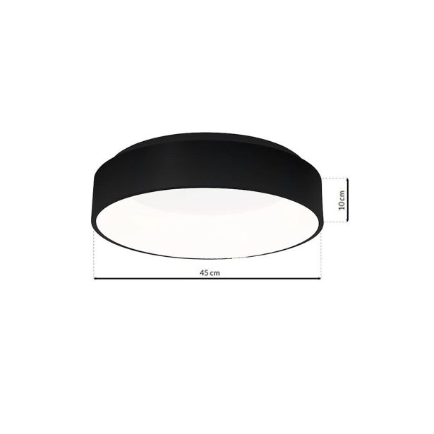 NADGRADNA STROP. SVETILKA MILAGRO OHIO ČRNA 24W LED 45CM ML3832