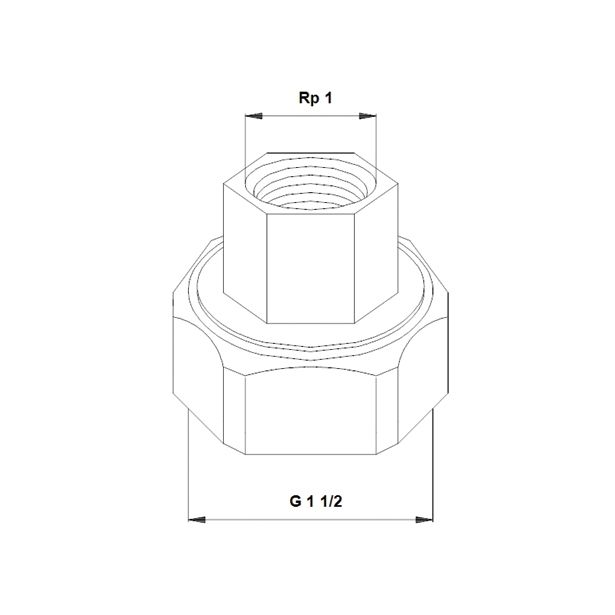 NADOM.DEL ZA ČRPALKO GRUNDFOS PRIVIJALI 38.1MM-25.4 MM ZA ČRPALKO 25.4 MM (1 -)