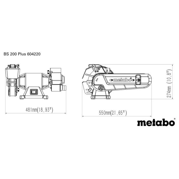 NAMIZNI BRUSILNI STROJ METABO BS 200 PLUS