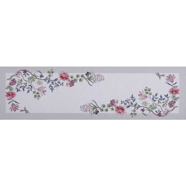 NAMIZNI TEKAČ URH MIRO 40X140CM, VEZEN KOLIBRI