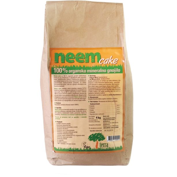 GNOJILO ZA PRIDELAVO TERRA NEEM NEEM CAKE 4 KG ORGANSKO GNOJILO