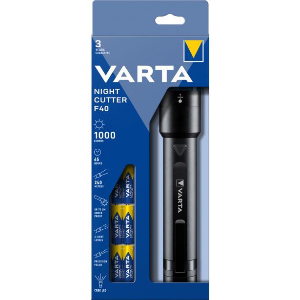 POLNILNA BATERIJSKA SVETILKA VARTA NIGHT CUTTER F40, 14W CREE LED