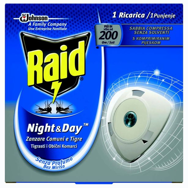 ZAŠČITA PRED INSEKTI RAID NIGHT-DAY ENOJNO POLNILO 1/1