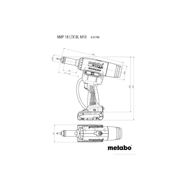 AKU. PIŠTOLA ZA KOVIČENJE METABO NMP 18 LTX BL M10