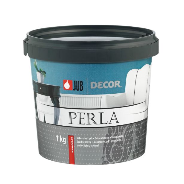 NOTRANJA DEKORATIVNA BARVA JUB DECOR PERLA SREBRNI DEKORATIVNI GEL 1 KG