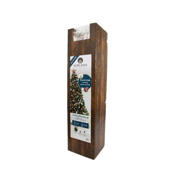 NOVOLETNA JELKA EVERLANDS 180 CM ZELENA Z OKRASKI 260 LUČK, IMPERIAL PINE