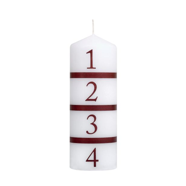 NOVOLETNA SVEČA GALA-KERZEN TOP ADVENT 1-4 60/165 BELA