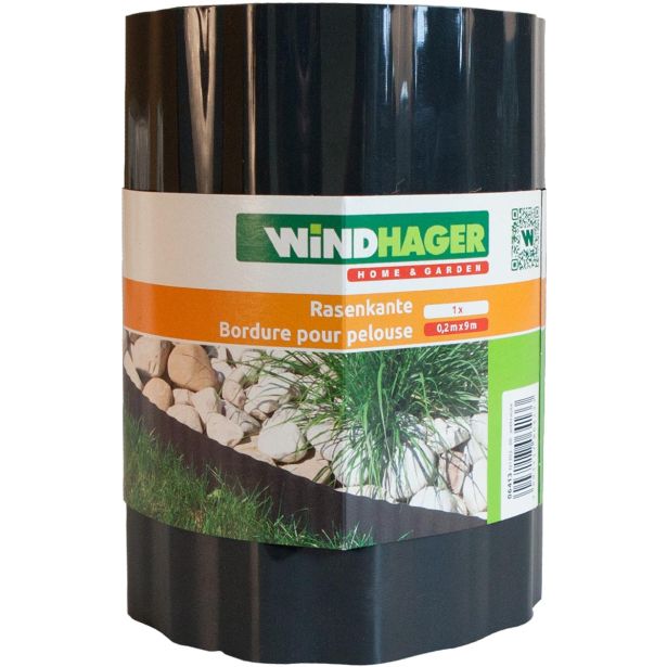 VRTNARSKI PRIPOMOČEK WINDHAGER OBROBA ZA GREDICE SIVA 20 CM X 9 M